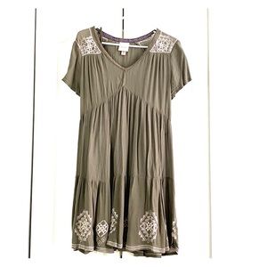 Knox Rose Mini Dress Olive Green Medium